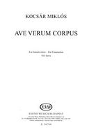 Ave Verum Corpus : For Women's Choir A Cappella.