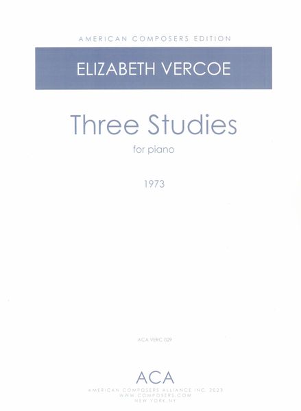 Three Studies : For Piano (1973).