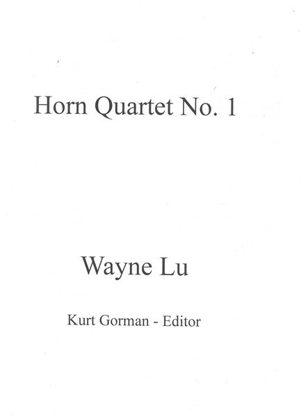Horn Quartet No. 1.
