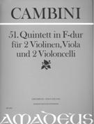 51. Quintett In F-Dur : Für 2 Violinen, Viola und Violoncello / edited by Bernhard Päuler.