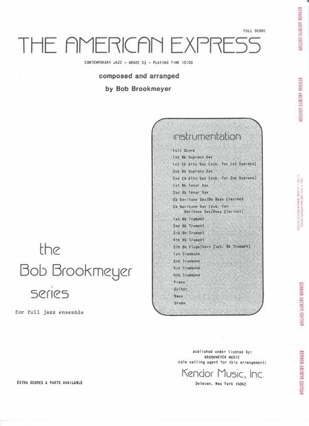 American Express : For Jazz Ensemble - Full Score Only.