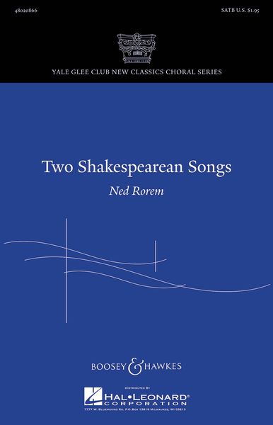 Two Shakespearean Songs : For SATB Choir and Piano (2008).