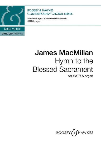 Hymn To The Blessed Sacrament : For SATB and Organ.