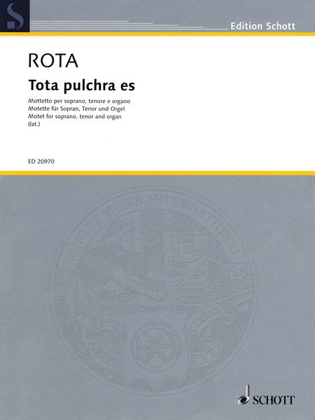 Tota Pulchra Es : Motteto Per Soprano, Tenore E Organo (1961).