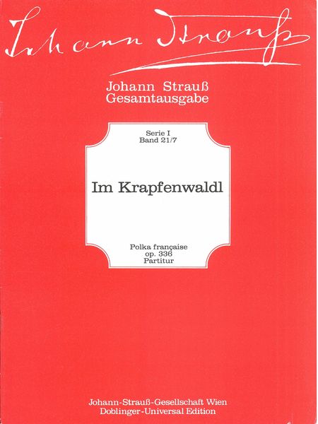 Im Krapfenwaldl, Op. 336 : For Orchestra.