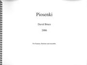 Piosenki : For Soprano, Baritone and Ensemble (2006).