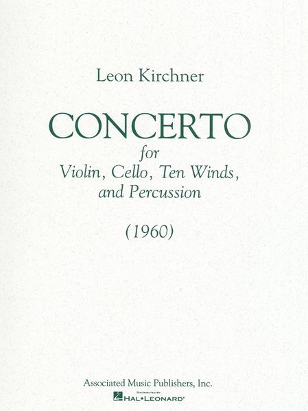 Concerto For Violin, Cello, Ten Winds, and Percussion (1960).
