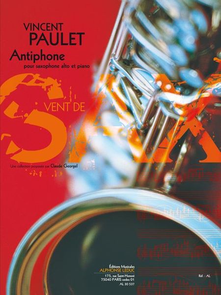 Antiphone : Pour Saxophone Alto Et Piano (2010).