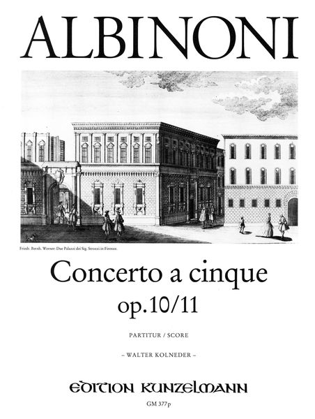 Concerto A Cinque, Op. 10/11 In C Minor : For Violin and String Prchestra / ed. Kolneder.