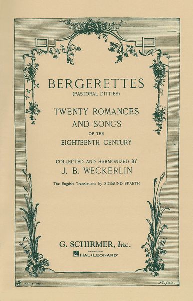 Bergettes : Twenty Romances and Songs / compiled by J. B. Weckerlin.