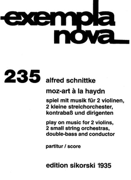 Moz-Art A la Haydn : For 2 Violins, 2 Small String Orchestras, Double Bass and Conductor.