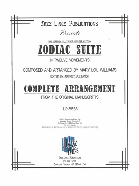 Zodiac Suite : For Jazz Ensemble.
