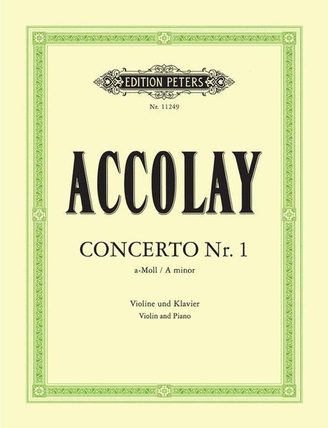 Concerto Nr. 1 In A Minor : For Violin and Piano / edited by Franziska Matz.