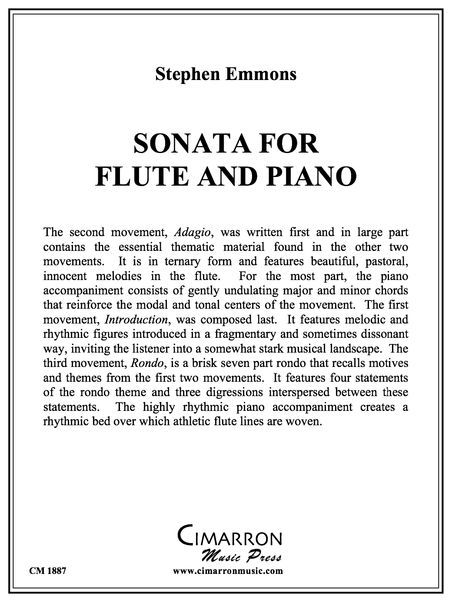 Sonata : For Flute and Piano.