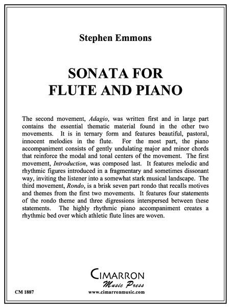 Sonata : For Flute and Piano.