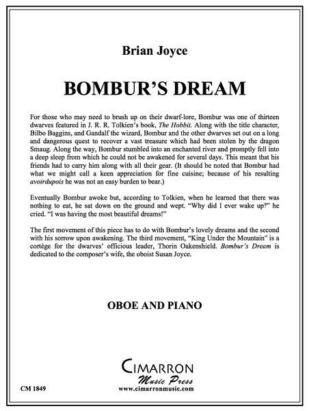 Bombur's Dream : For Oboe and Piano.