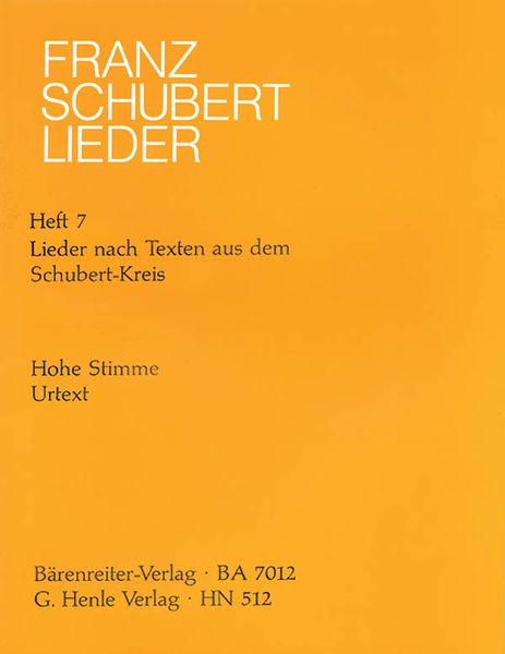 Songs, Vol. 7 : Lyrics From The Schubert-Circle - High Voice.
