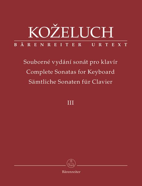 Complete Sonatas For Keyboard, Vol. 3 / edited by Christopher Hogwood.