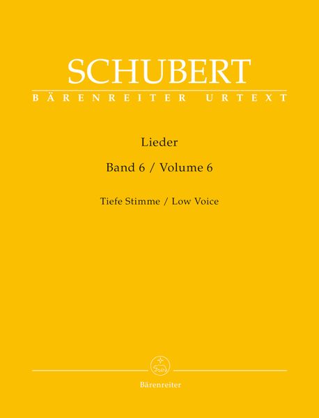 Lieder, Vol. 6 : Low Voice / edited by Walther Dürr.