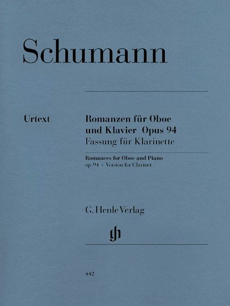 Romances, Op. 94 : Version For Clarinet and Piano.