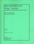 Song - Vocalise : For Voice and Piano.
