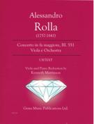 Concerto In Fa Maggiore, Bi. 551 : For Viola and Orchestra / Piano reduction by Kenneth Martinson.