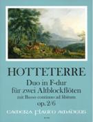 Duo In F-Dur, Op. 2/6 : Für Zwei Altblockflöten und Basso Continuo Ad Lib. / Ed. Winfried Michel.