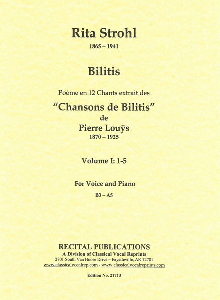 Bilitis : Poeme En 12 Chants Extrait Des Chansons De Bilitis De Pierre Louys - Vol. 1, 1-5.