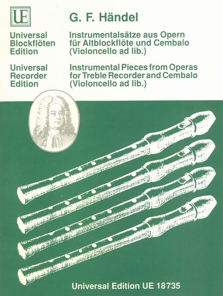 Instrumentalsätze Aus Opern : Für Altblockflöte und Cembalo (Violoncello Ad Lib.).
