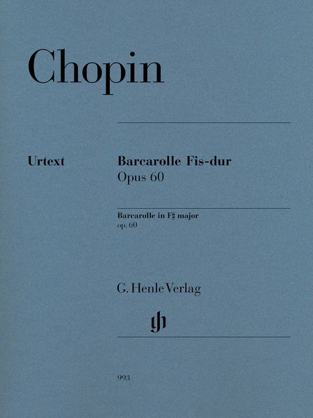 Barcarolle Fis-Dur, Op. 60 : Für Klavier / edited by Norbert Müllemann.