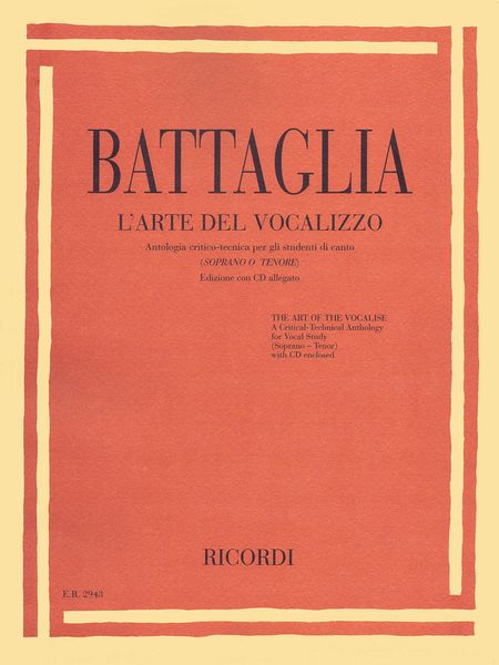 Arte Del Vocalizzo : For High Voice / edited by Elio Battaglia.