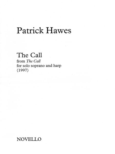 Call - From The Call : For Solo Soprano and Harp (1997).