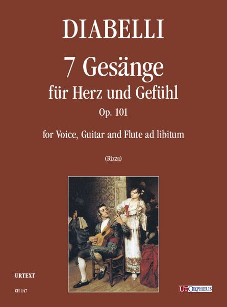 7 Gesänge Für Herz und Gefühl, Op. 101 : For Voice, Guitar and Flute Ad Lib. / Ed. Fabio Rizza.