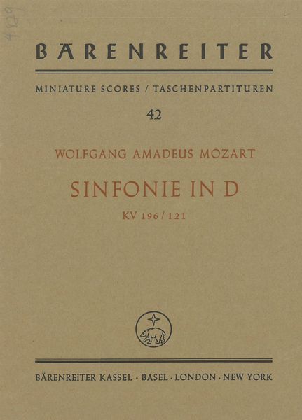 Symphony In D Major, K. 196/121.