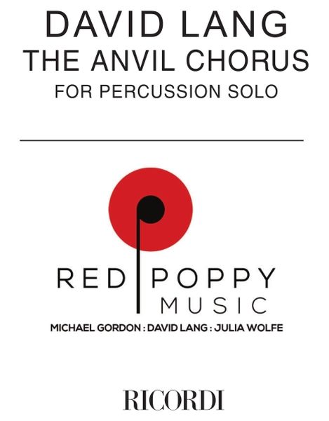 Anvil Chorus : For Percussion Solo.