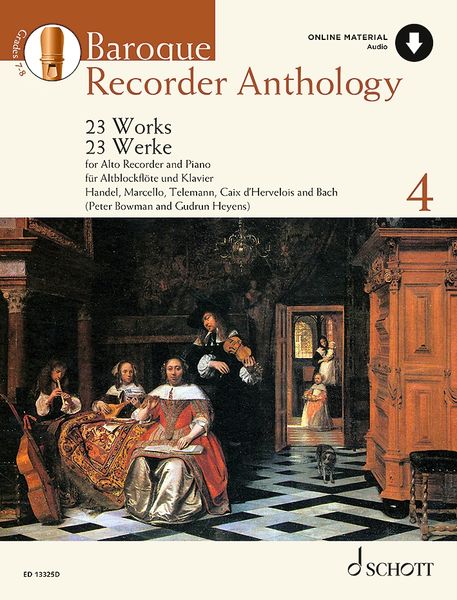 Baroque Recorder Anthology, Vol. 4 : 23 Works For Alto Recorder and Piano.