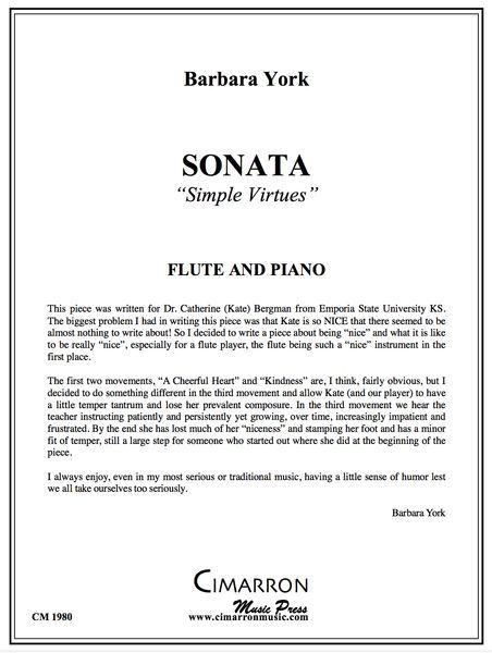 Sonata : For Flute and Piano (2011).