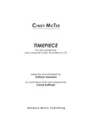 Timepiece : For Alto Saxophone and Computer Music Recorded On CD / arr. Kathryn Swanson.