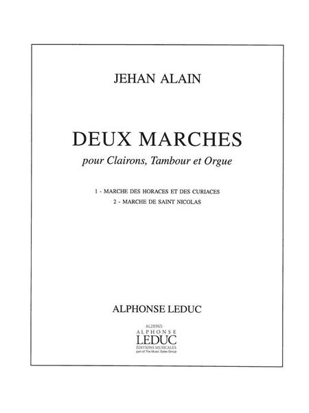 Deux Marches : For Bugles, Drum and Organ (1938).