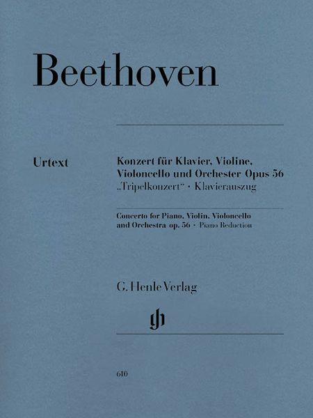 Concerto In C Major, Op. 56 (Triple Concerto) : For Violin, Violoncello and Piano (reduction).