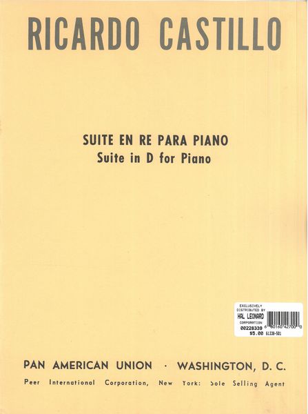 Suite En Re : For Piano.