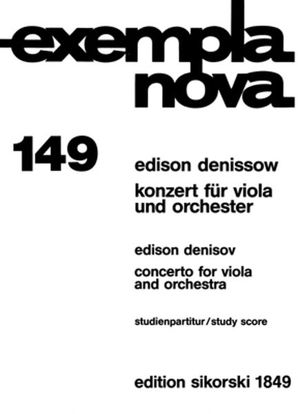 Concerto : For Viola and Orchestra.