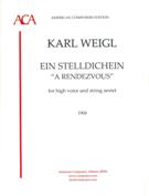 Stelldichein = A Rendezvous : For High Voice and String Sextet (1906).