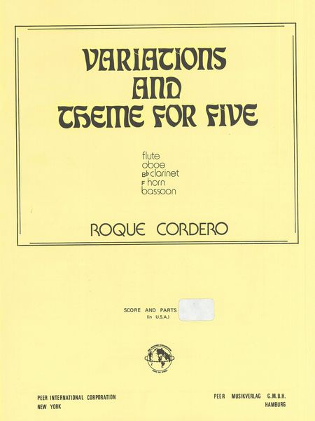 Variations and Theme For Five : For Woodwind Quintet.