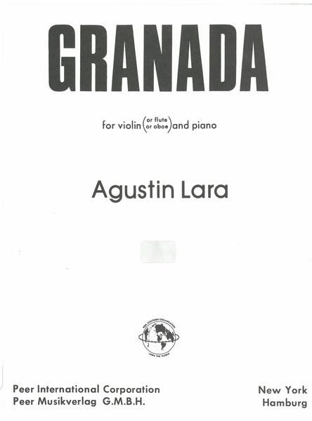 Granada : For Violin and Piano / arranged by J. Klein.