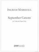 September Canons : For Violin and Electronics.