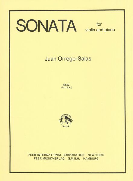 Sonata : For Violin and Piano.