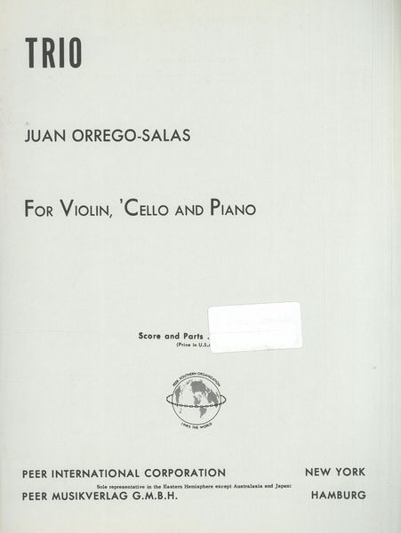 Trio : For Violin, Cello and Piano.