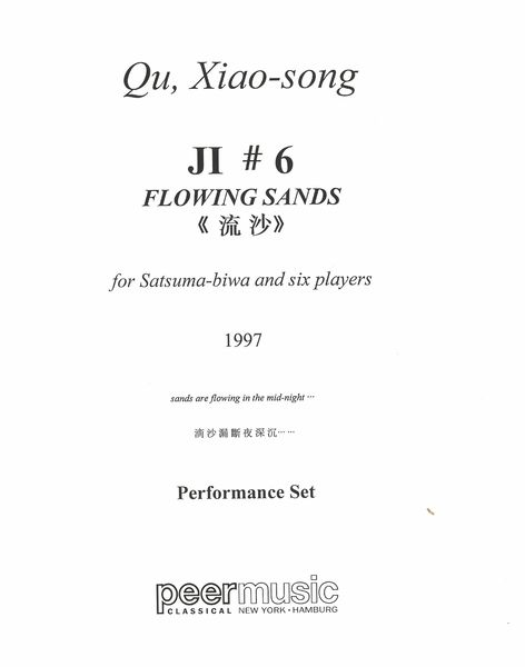 Ji No. 6 (Flowing Sands) : For Satsuma-Biwa, Mandolin, Flute, Guitar, Piano, Viola, Cello, Bass.