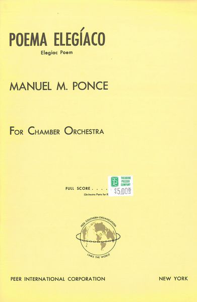 Poema Elegiaco : For Chamber Orchestra.